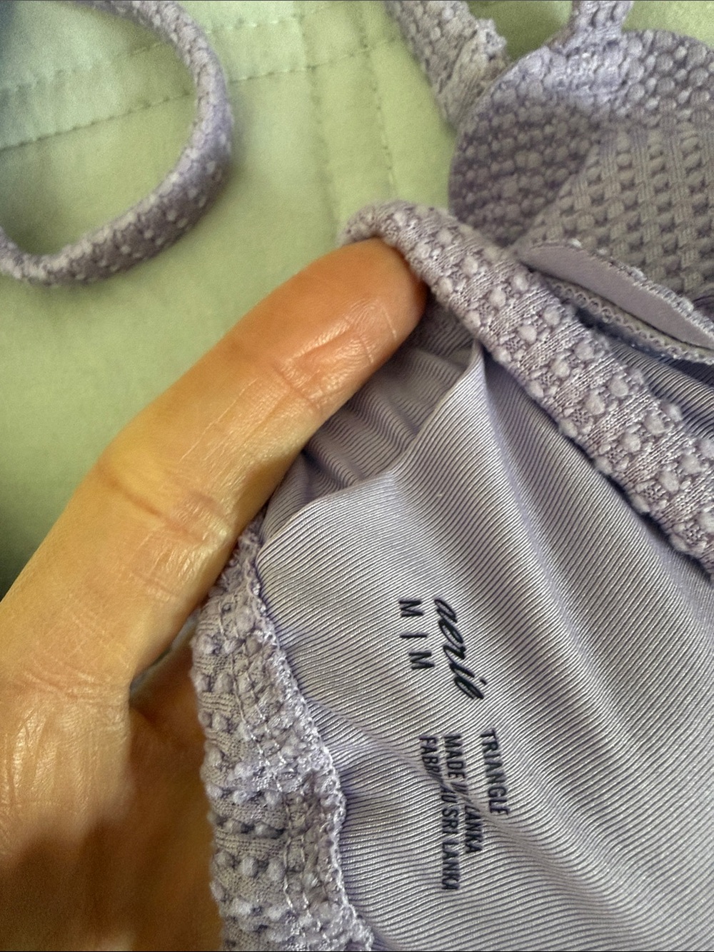 aerie Lavender Scallop-Edge Bikini Set - Picture 3 of 4